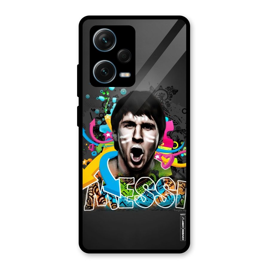 Messi For Argentina Glass Back Case for Redmi Note 12 Pro Plus 5G