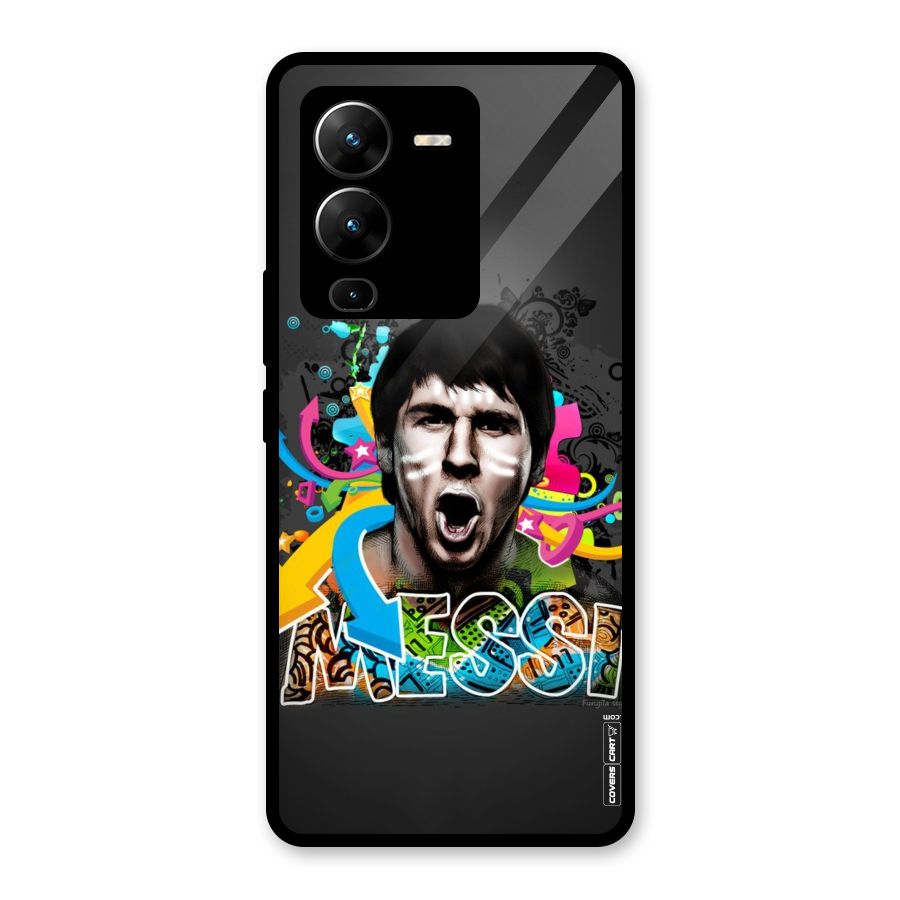 Messi For Argentina Glass Back Case for Vivo V25 Pro