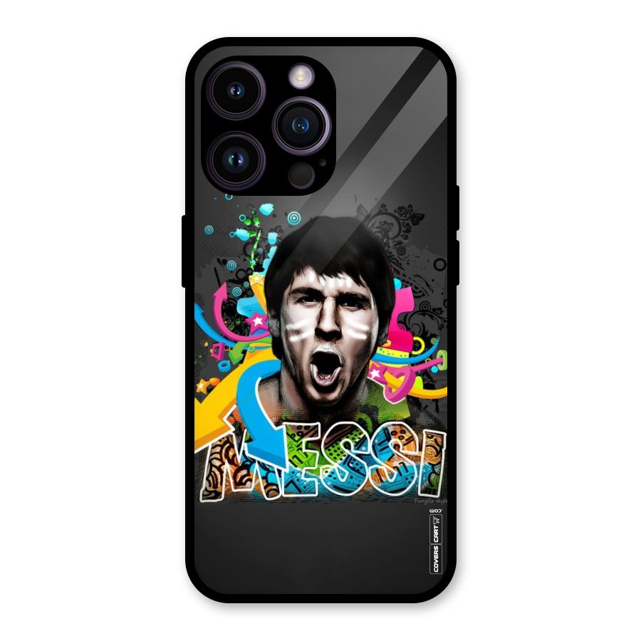 Messi For Argentina Glass Back Case for iPhone 14 Pro Max