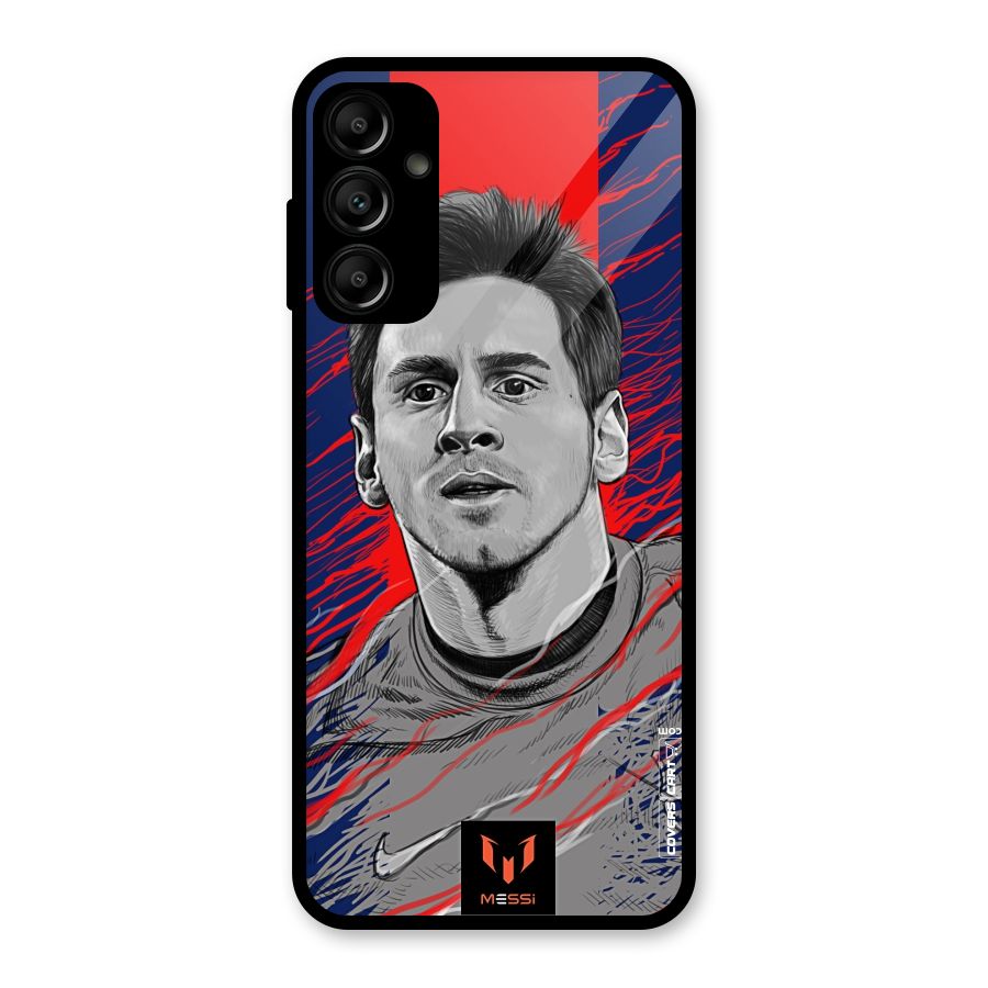 Messi For FCB Glass Back Case for Galaxy A14 5G