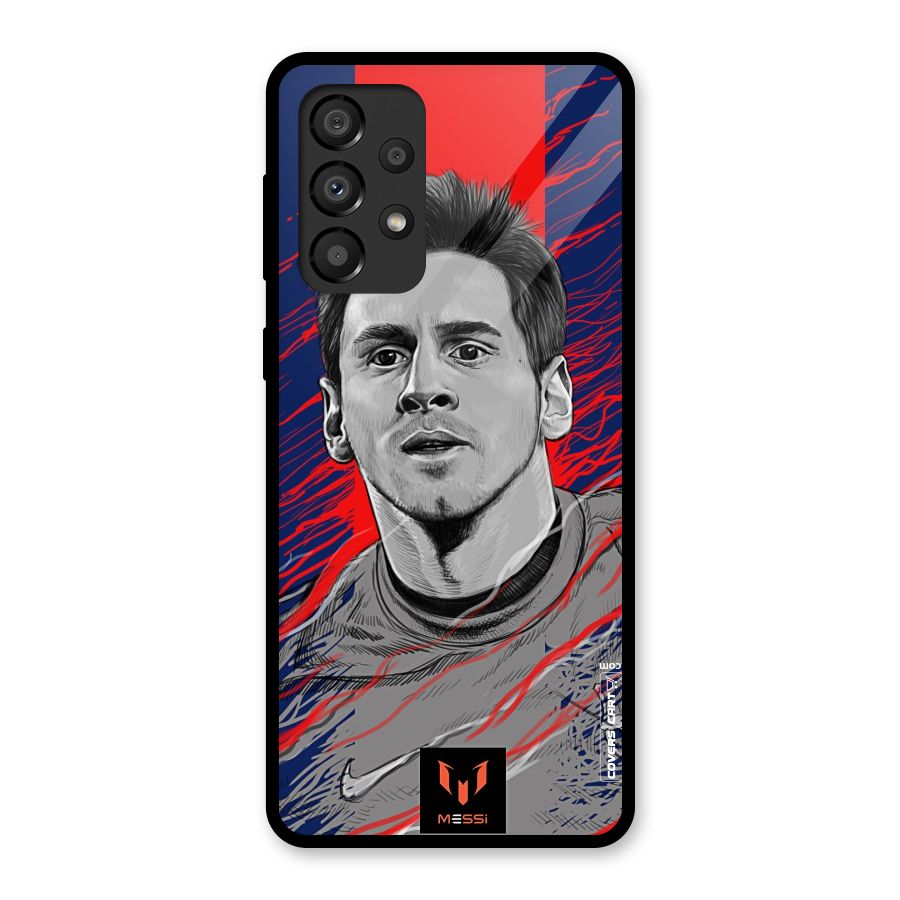 Messi For FCB Glass Back Case for Galaxy A33 5G
