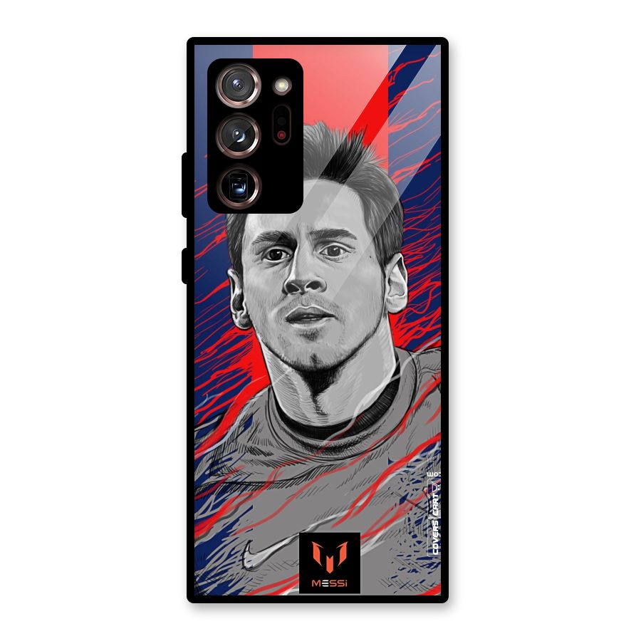 Messi For FCB Glass Back Case for Galaxy Note 20 Ultra 5G