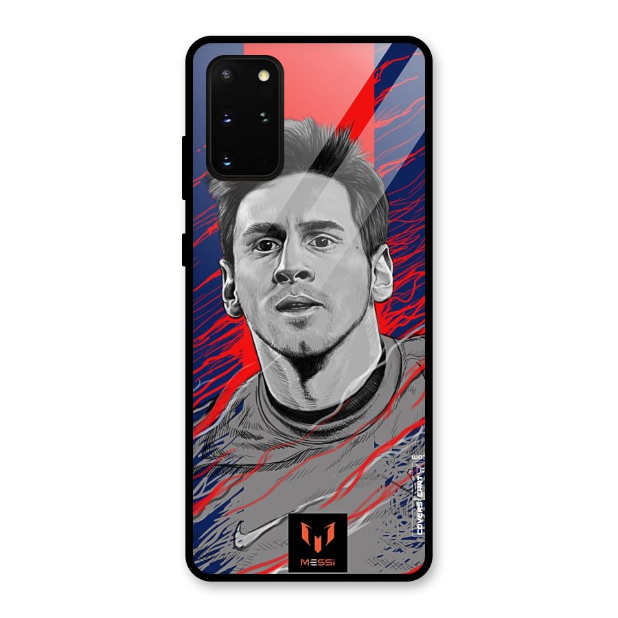 Messi For FCB Glass Back Case for Galaxy S20 Plus