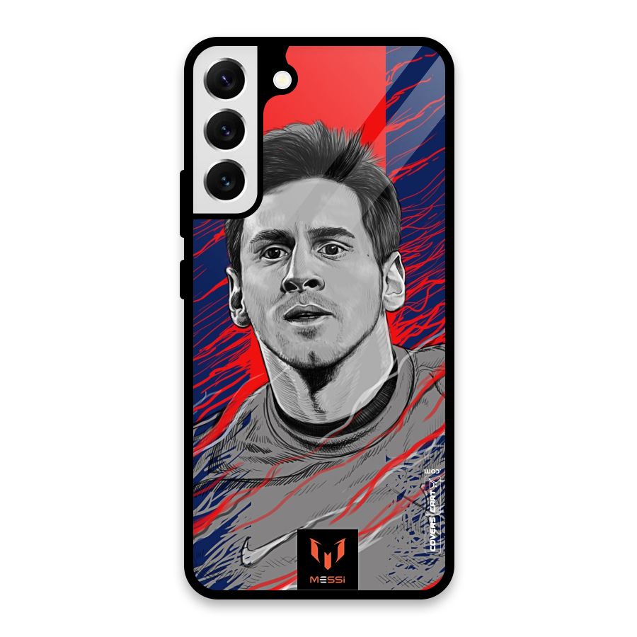 Messi For FCB Glass Back Case for Galaxy S22 Plus 5G