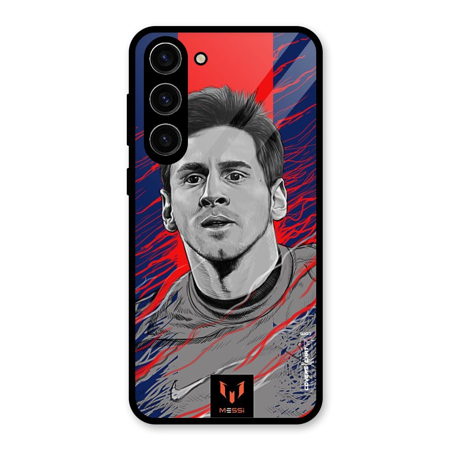 Messi For FCB Glass Back Case for Galaxy S23 Plus