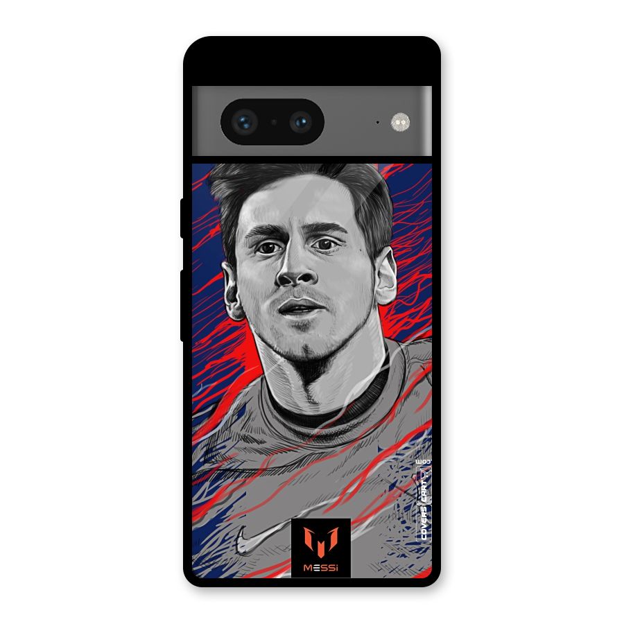 Messi For FCB Glass Back Case for Google Pixel 7