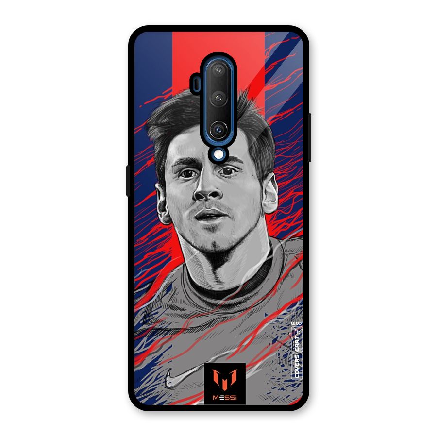 Messi For FCB Glass Back Case for OnePlus 7T Pro
