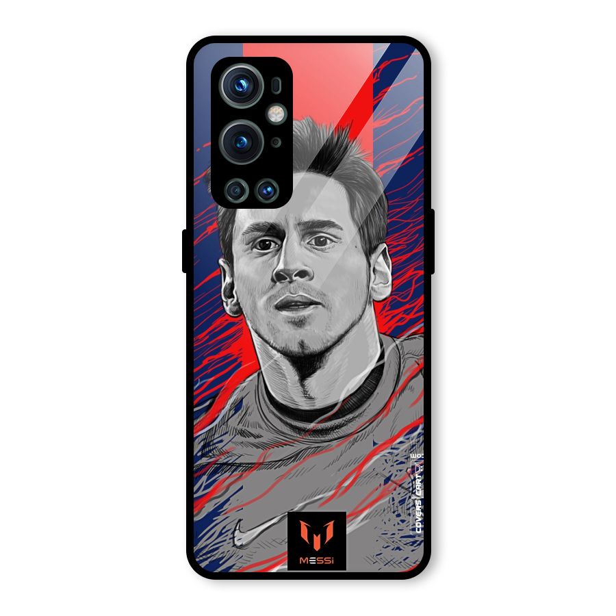 Messi For FCB Glass Back Case for OnePlus 9 Pro