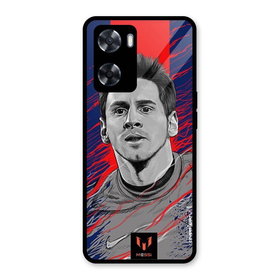 Messi For FCB Glass Back Case for Oppo A57 2022