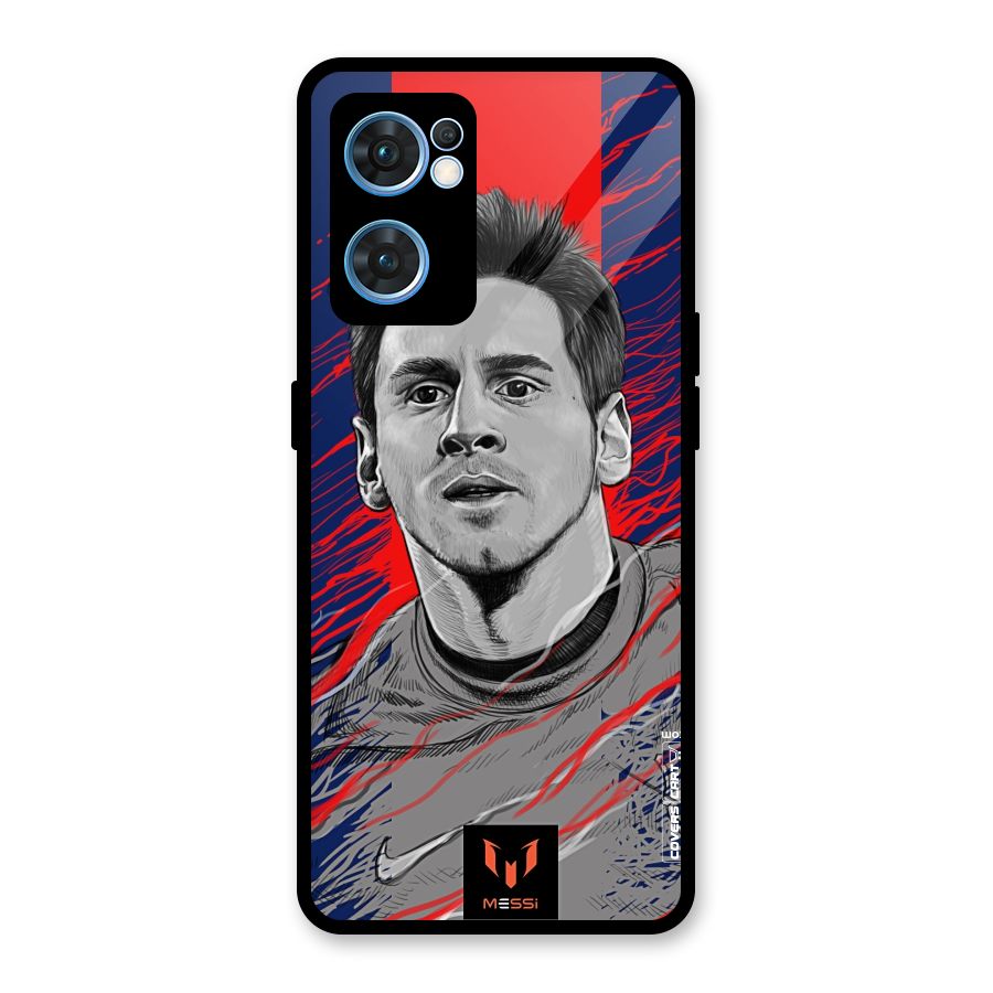 Messi For FCB Glass Back Case for Oppo Reno7 5G