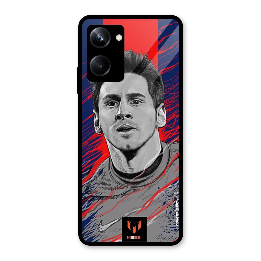 Messi For FCB Glass Back Case for Realme 10 Pro