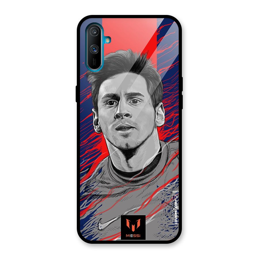 Messi For FCB Glass Back Case for Realme C3