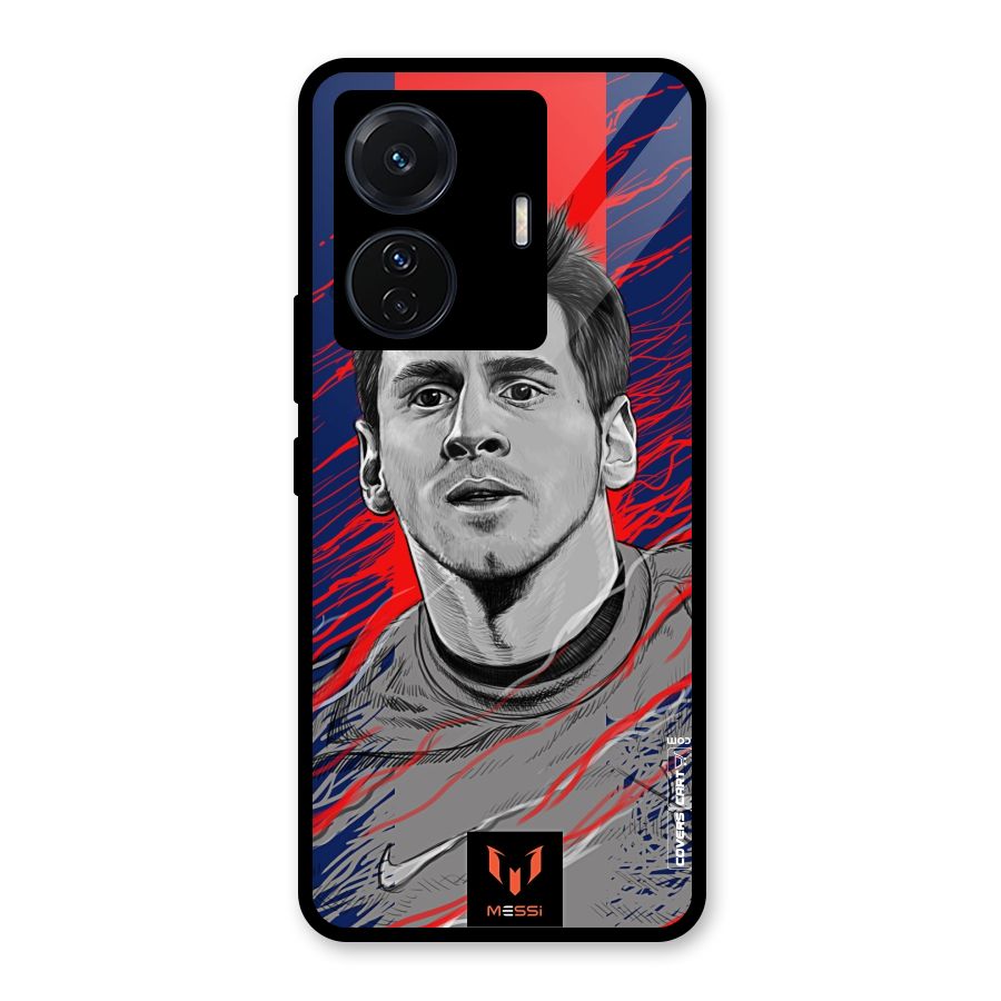 Messi For FCB Glass Back Case for Vivo T1 Pro