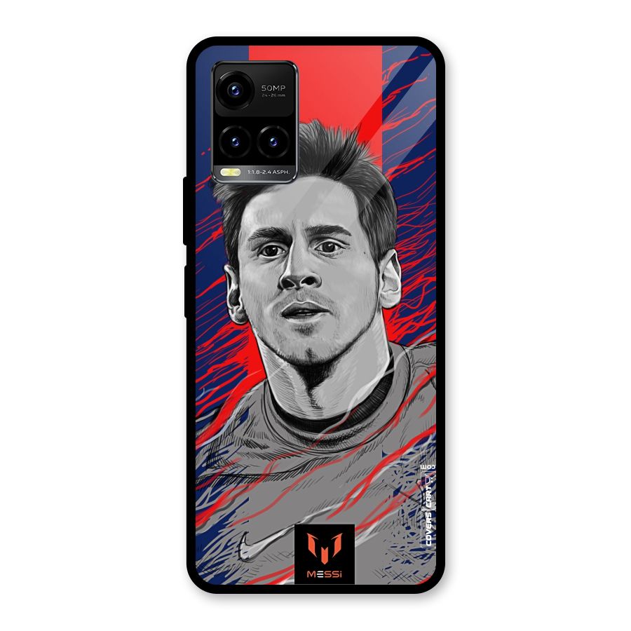 Messi For FCB Glass Back Case for Vivo Y21A