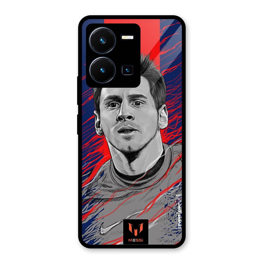 Messi For FCB Glass Back Case for Vivo Y35