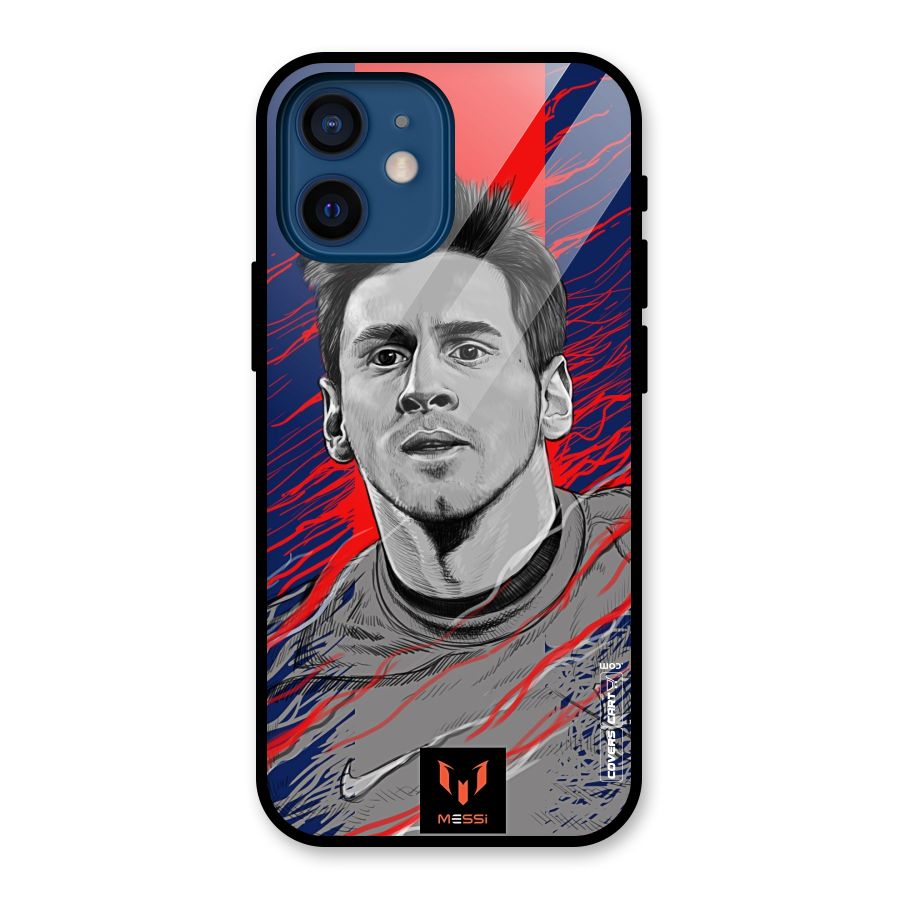 Messi For FCB Glass Back Case for iPhone 12 Mini