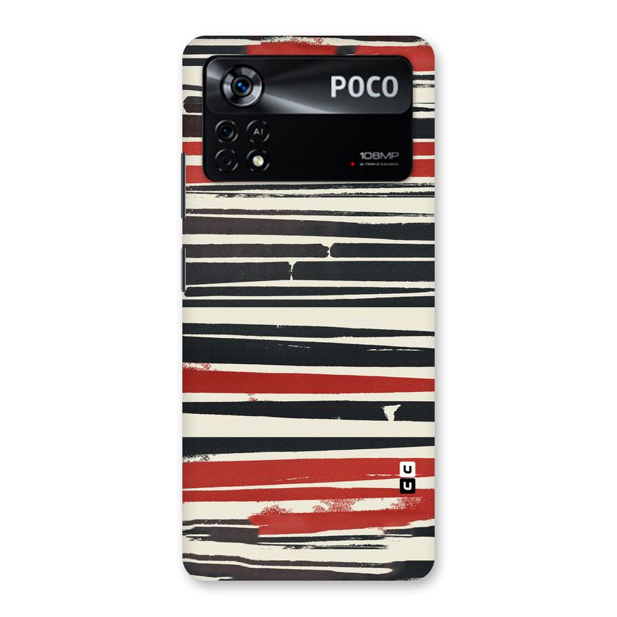 Messy Vintage Stripes Back Case for Poco X4 Pro 5G