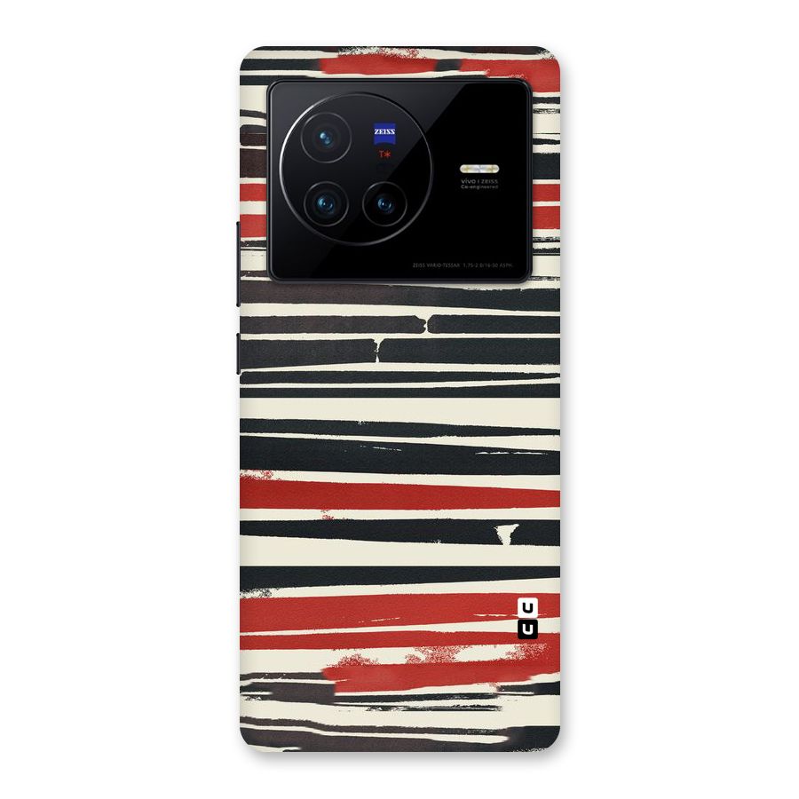 Messy Vintage Stripes Back Case for Vivo X80