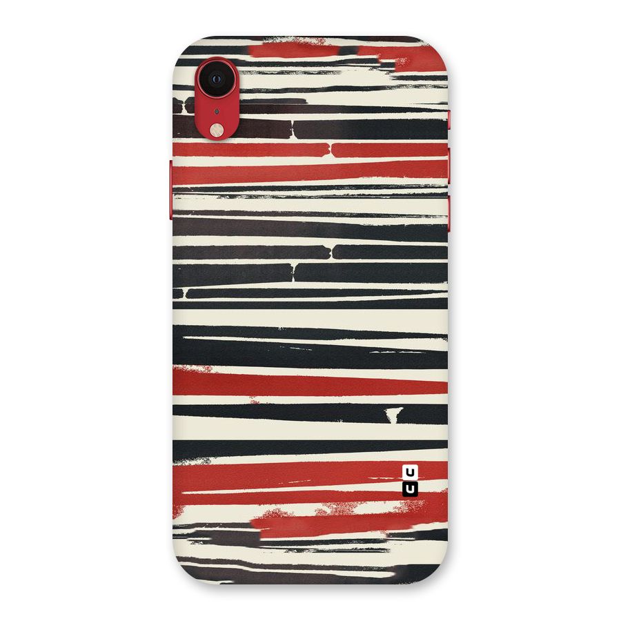 Messy Vintage Stripes Back Case for iPhone XR