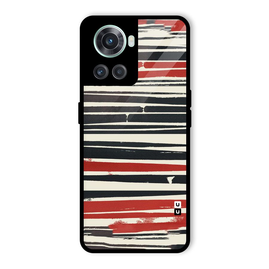 Messy Vintage Stripes Glass Back Case for OnePlus 10R