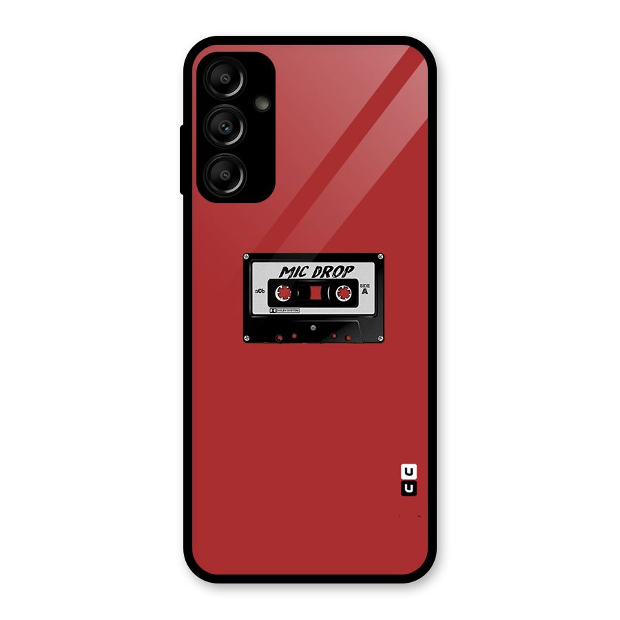 Mic Drop Cassette Minimalistic Glass Back Case for Galaxy A14 5G