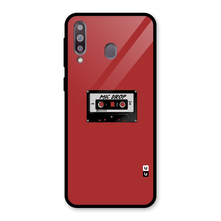 Mic Drop Cassette Minimalistic Glass Back Case for Galaxy M30