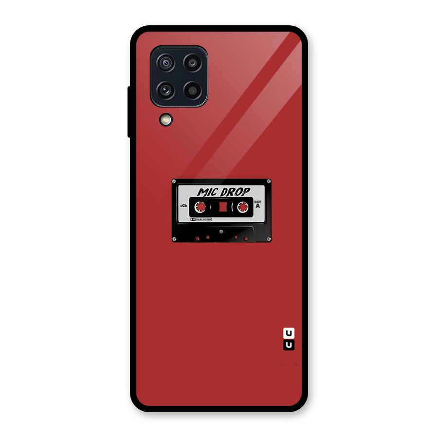 Mic Drop Cassette Minimalistic Glass Back Case for Galaxy M32