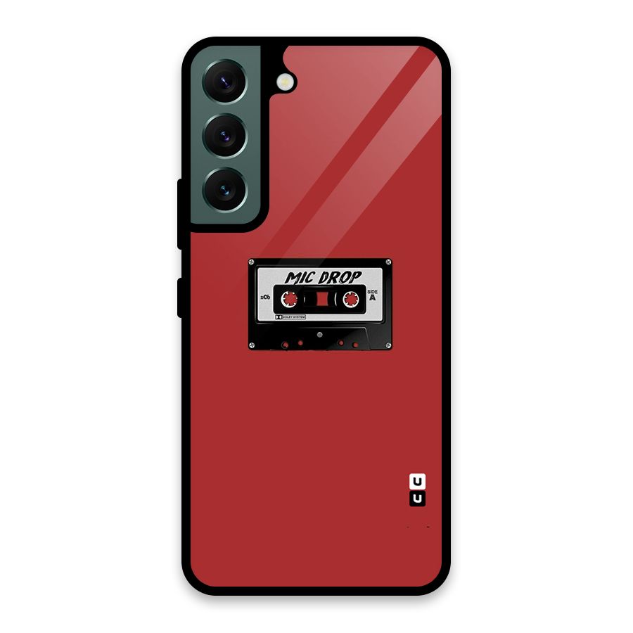 Mic Drop Cassette Minimalistic Glass Back Case for Galaxy S22 5G