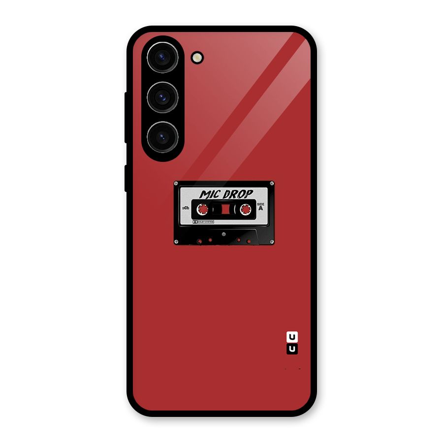 Mic Drop Cassette Minimalistic Glass Back Case for Galaxy S23 Plus