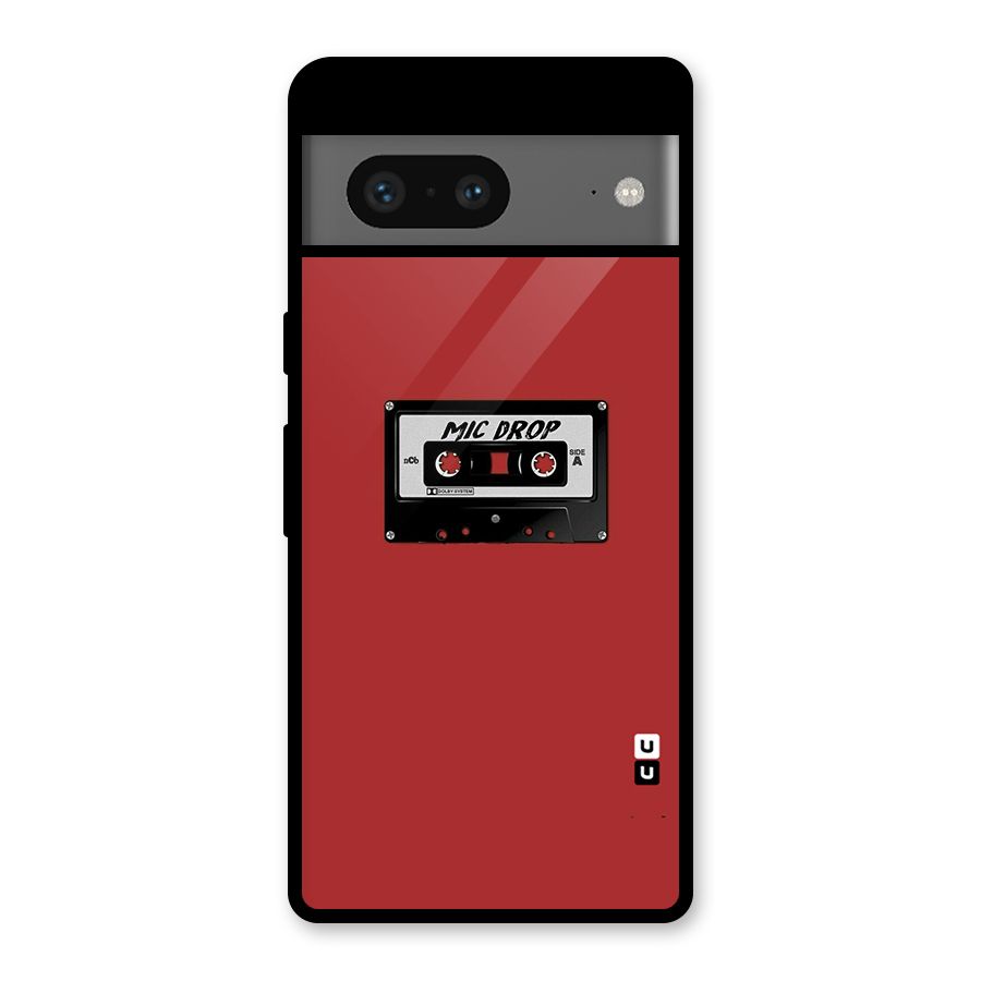 Mic Drop Cassette Minimalistic Glass Back Case for Google Pixel 7