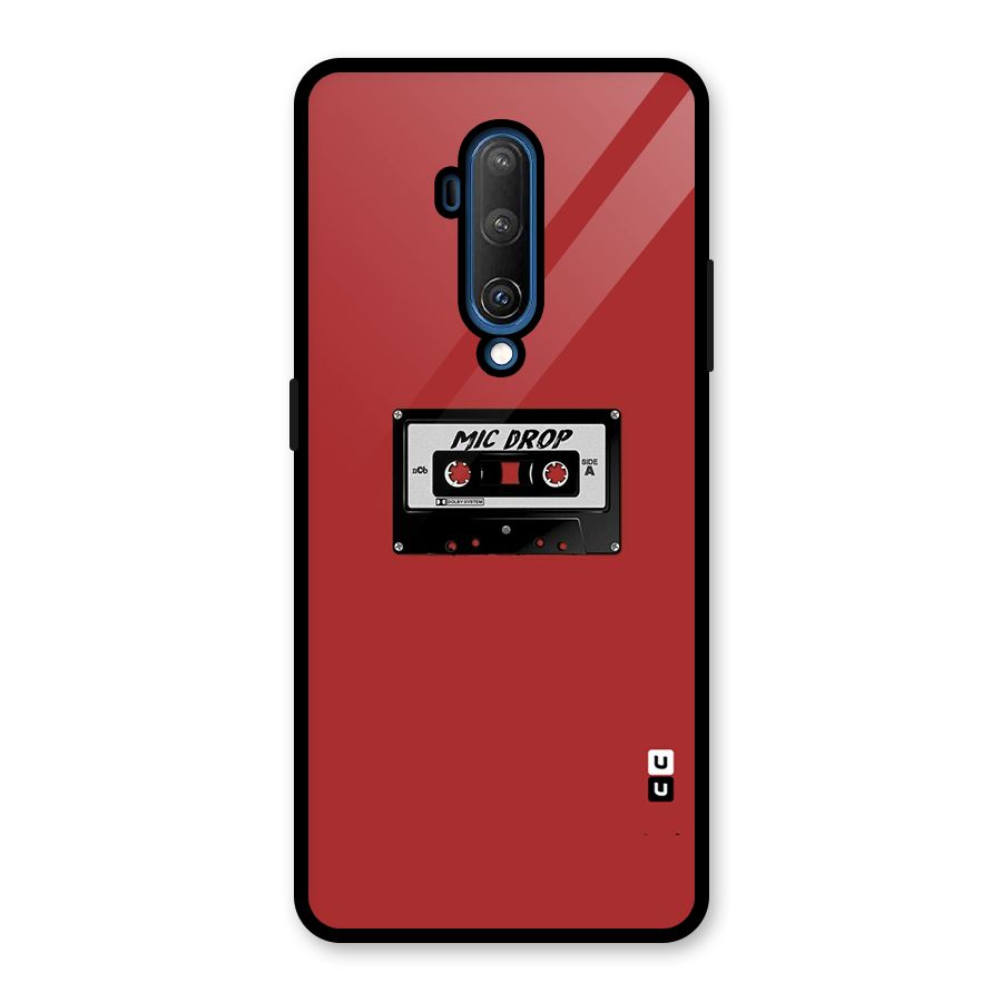 Mic Drop Cassette Minimalistic Glass Back Case for OnePlus 7T Pro
