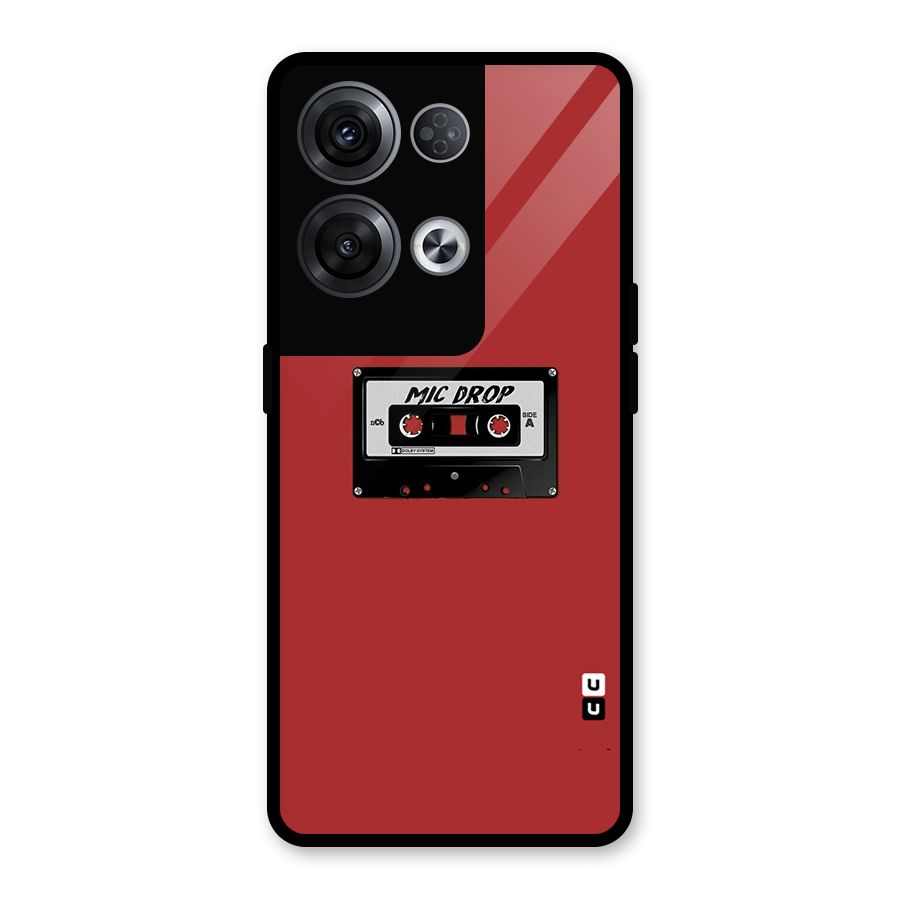 Mic Drop Cassette Minimalistic Glass Back Case for Oppo Reno8 Pro 5G