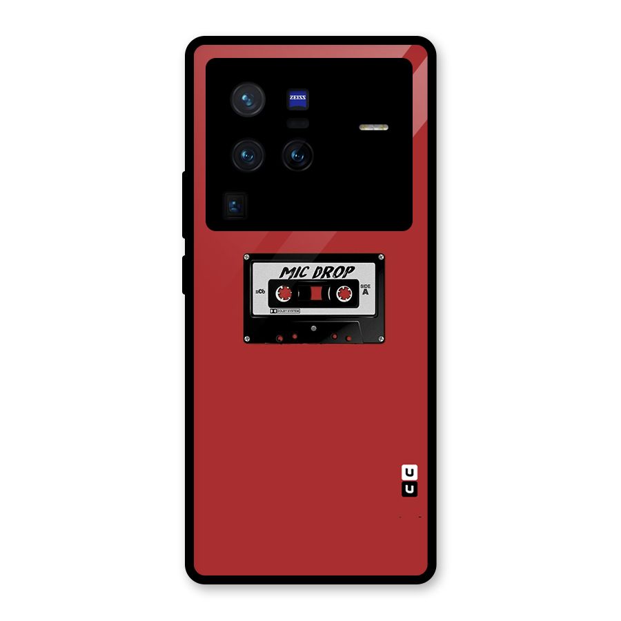 Mic Drop Cassette Minimalistic Glass Back Case for Vivo X80 Pro