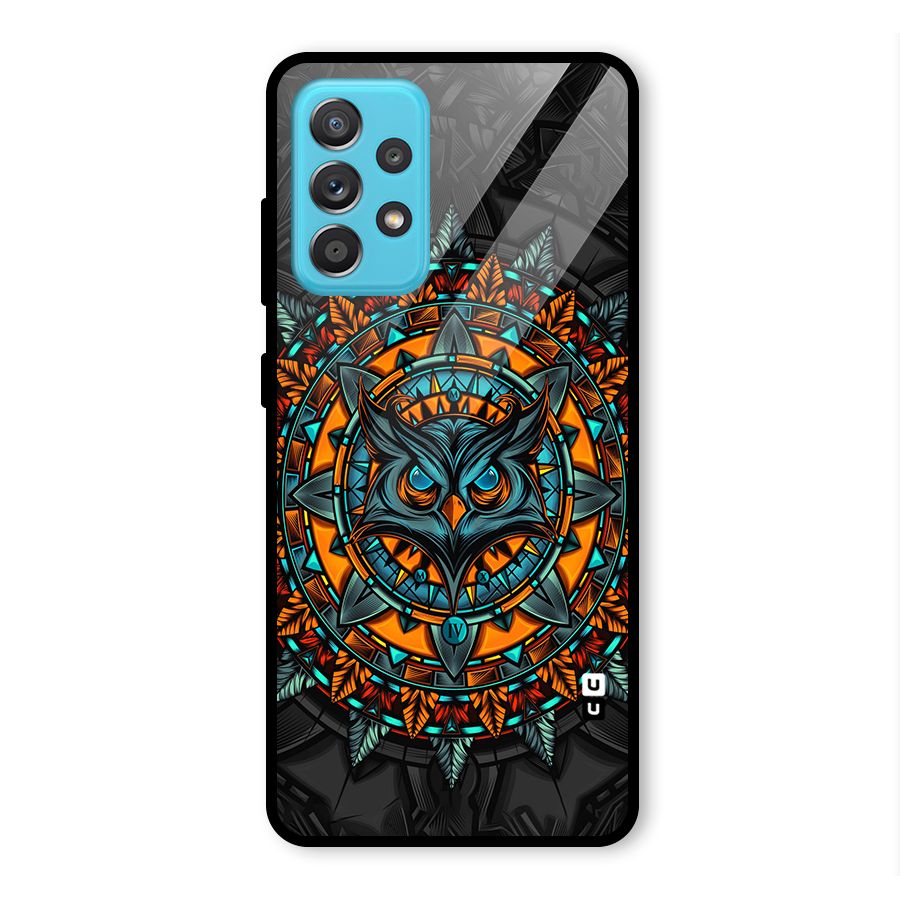 Mighty Owl Artwork Glass Back Case for Galaxy A52s 5G