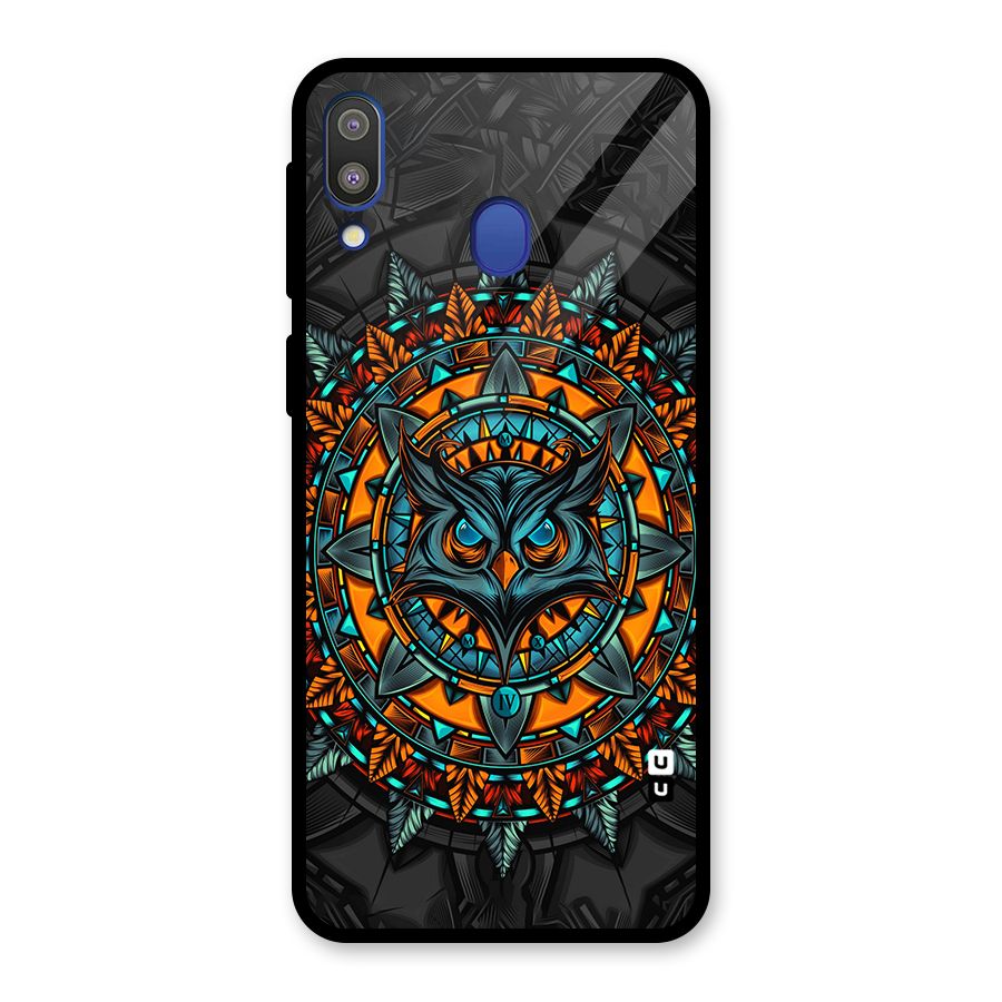 Mighty Owl Artwork Glass Back Case for Galaxy M20