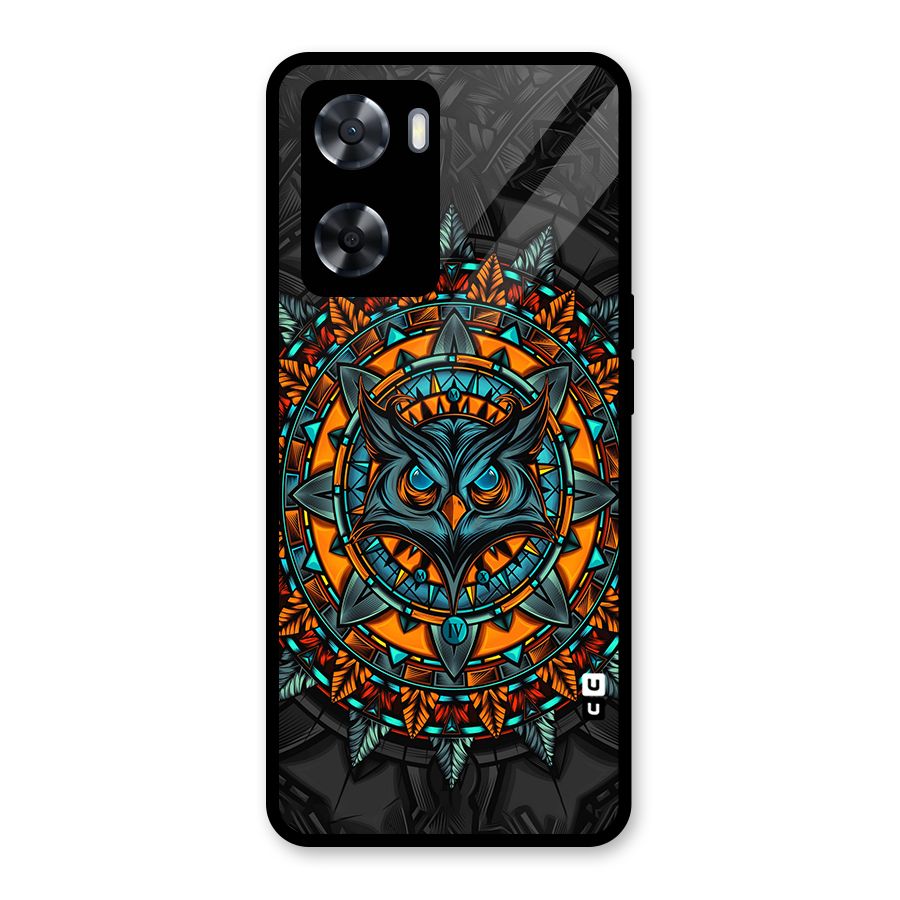 Mighty Owl Artwork Glass Back Case for Oppo A57 2022