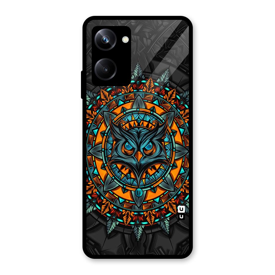 Mighty Owl Artwork Glass Back Case for Realme 10 Pro