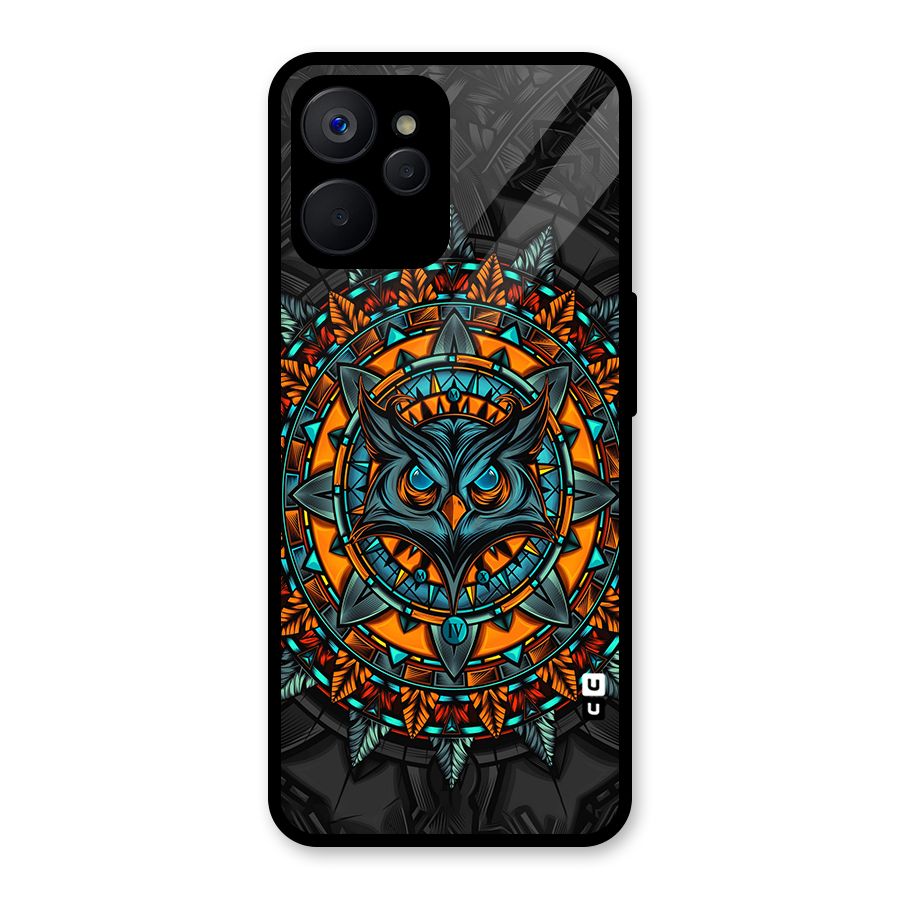 Mighty Owl Artwork Glass Back Case for Realme 9i 5G