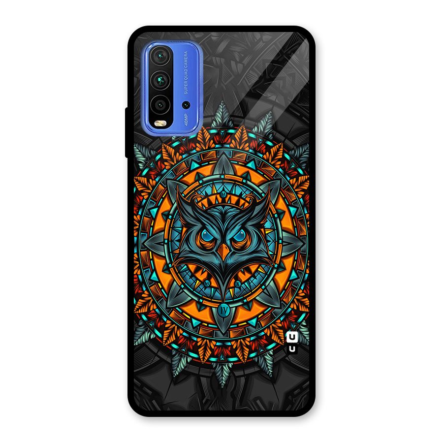 Mighty Owl Artwork Glass Back Case for Redmi 9 Power