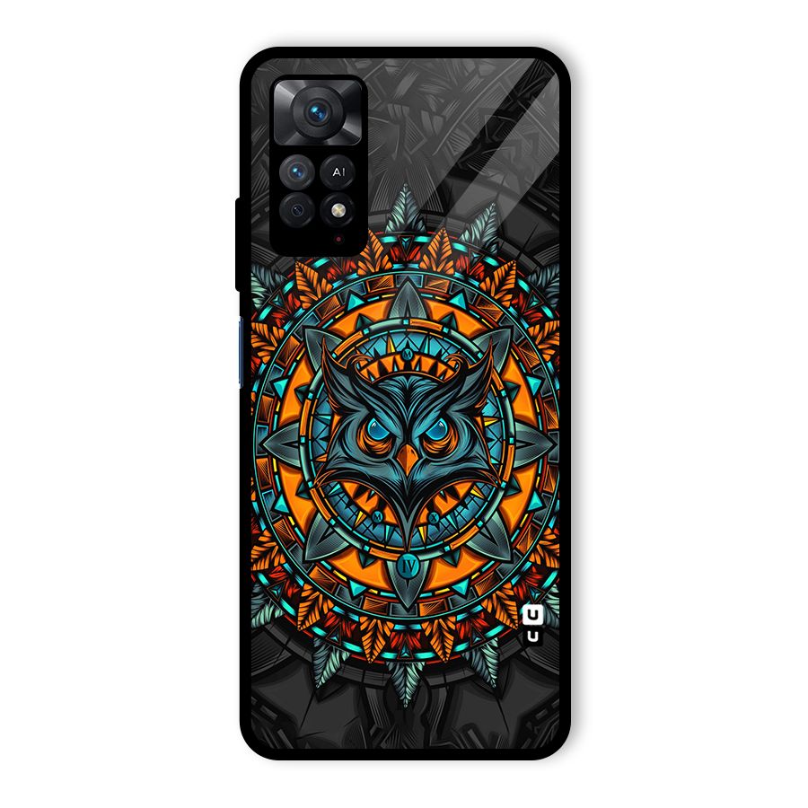 Mighty Owl Artwork Glass Back Case for Redmi Note 11 Pro Plus 5G
