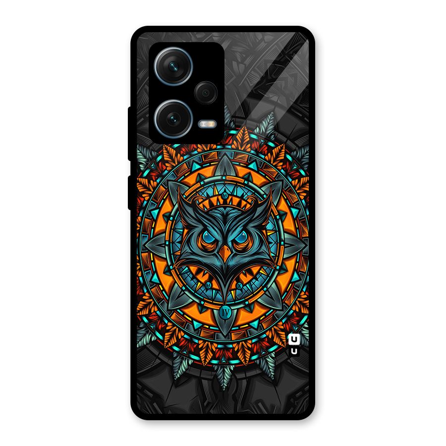 Mighty Owl Artwork Glass Back Case for Redmi Note 12 Pro Plus 5G