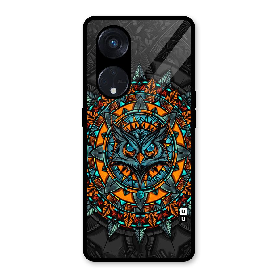 Mighty Owl Artwork Glass Back Case for Reno8 T 5G