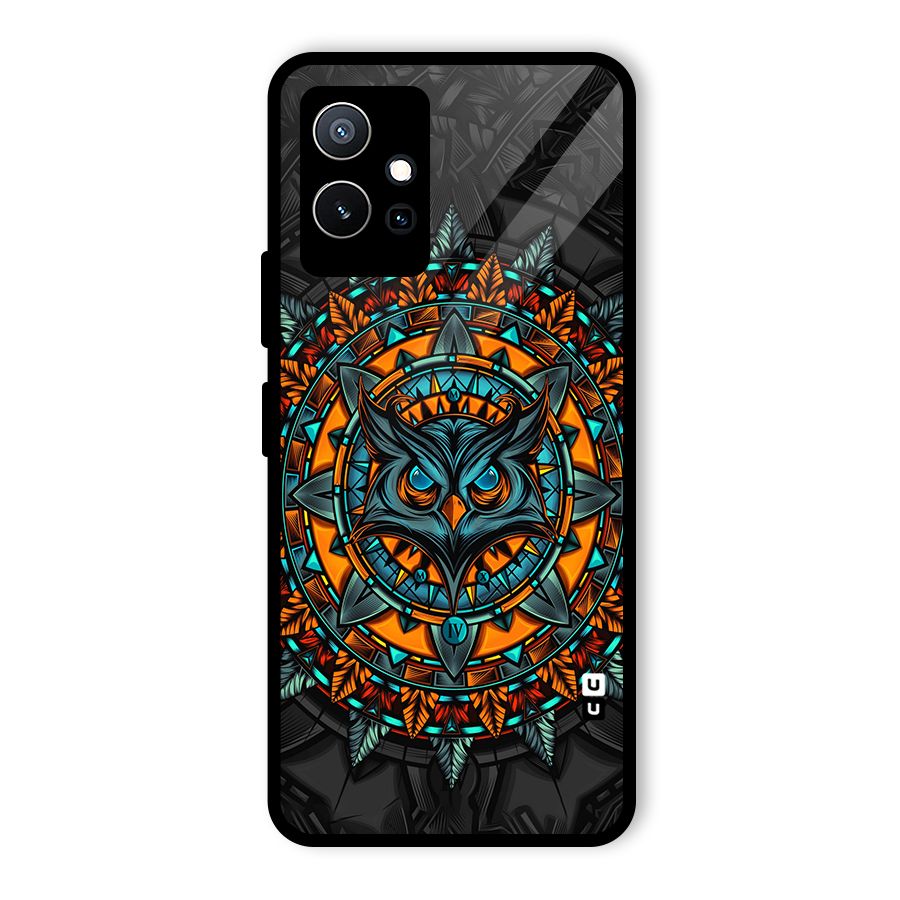 Mighty Owl Artwork Glass Back Case for Vivo T1 5G