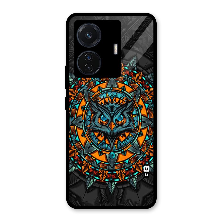 Mighty Owl Artwork Glass Back Case for Vivo T1 Pro