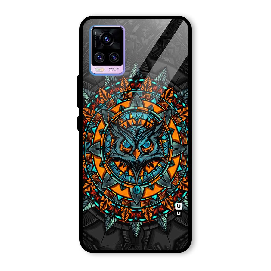 Mighty Owl Artwork Glass Back Case for Vivo V20 Pro