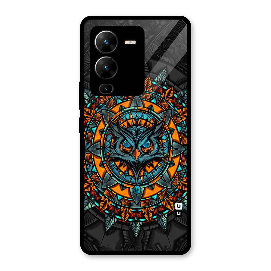 Mighty Owl Artwork Glass Back Case for Vivo V25 Pro