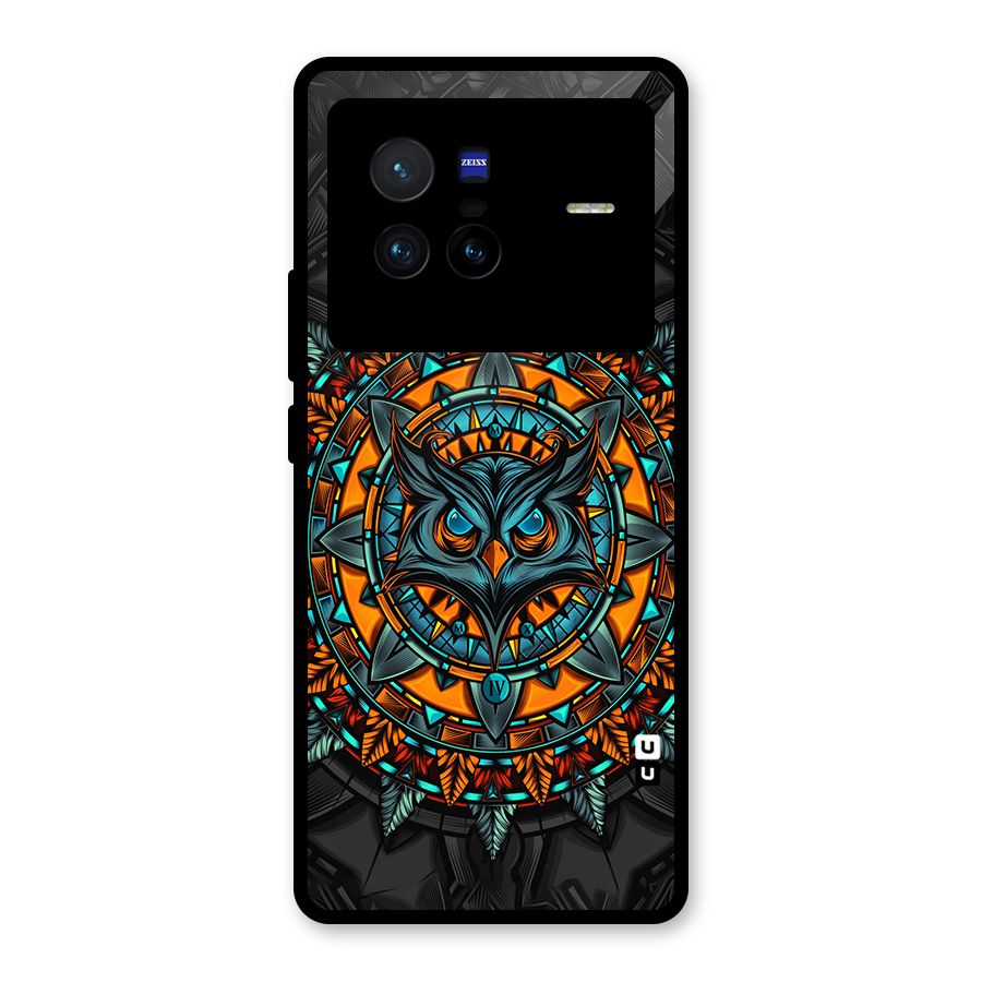 Mighty Owl Artwork Glass Back Case for Vivo X80