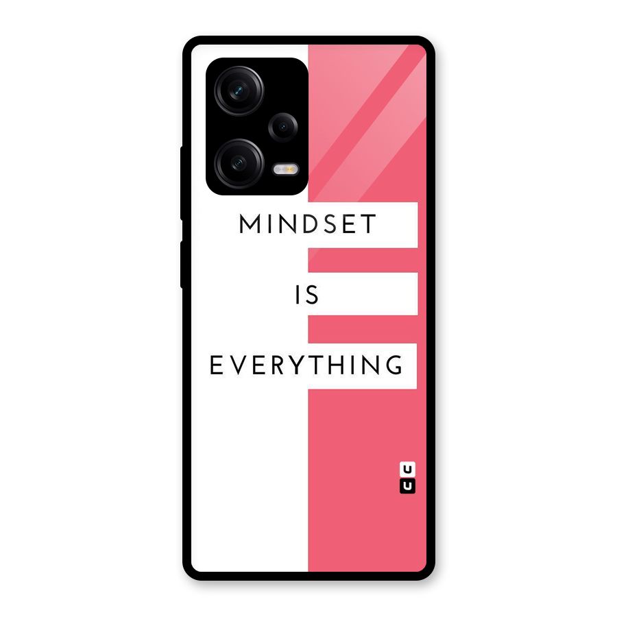 Mindset is Everything Glass Back Case for Redmi Note 12 Pro