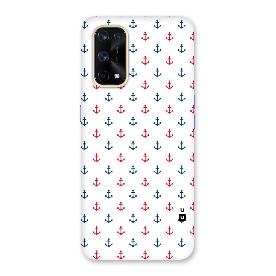 Minimal Anchor Pattern Glass Back Case for Realme X7 Pro