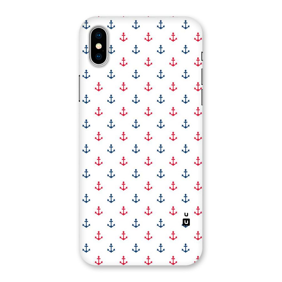 Minimal Anchor Pattern Back Case for iPhone XS